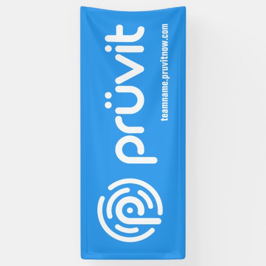 Blauwe pruvit banner (Verticaal)
