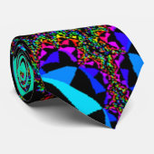 Blauwe psychedelische fractale quasar stropdas (Opgerold)