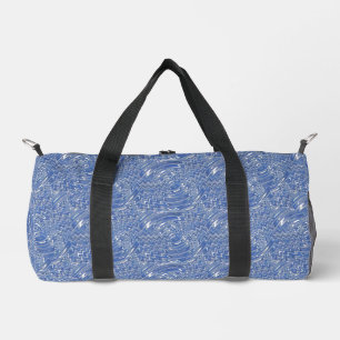 Blauwe psychedelische print Duffle tas