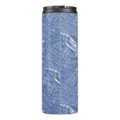 Blauwe Psychedelische Thermische Tumbler Thermosbeker (Achterkant)
