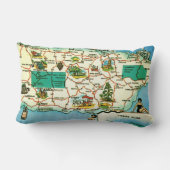 Blauwe Puerto Rico Groet Worp Kussen (Achterkant)