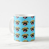 Blauwe Pug Mok (Voorkant links)