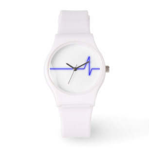 Blauwe puls horloge