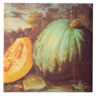 Blauwe Pumpkin Erfgoed herfst Renaissance Tegeltje