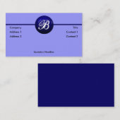 Blauwe puntkaart visitekaartje (Voorkant / Achterkant)