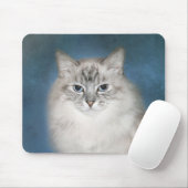 Blauwe puntkat muismat (Met muis)