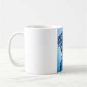 Blauwe puntkomma koffiemok (Links)