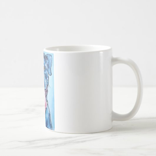 Blauwe puntkomma koffiemok (Rechts)