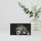 Blauwe puppy Visitekaartjes (Staand voorkant)