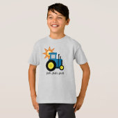 Blauwe putt trekker t-shirt (Voorkant volledig)