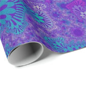 Blauwe puur Sunburst Cadeaupapier (Rol Hoek)