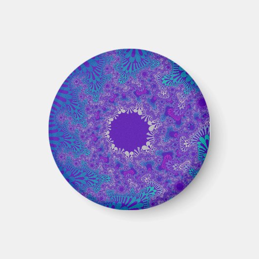 Blauwe puur Sunburst Magneet (Voorkant)