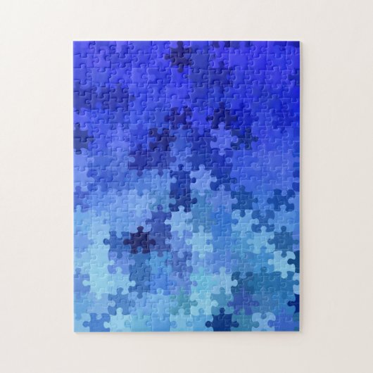 blauwe puzzel legpuzzel (Verticaal)