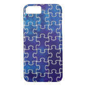 blauwe puzzelstukken Case-Mate iPhone case (Achterkant)