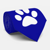 Blauwe pw afdrukken stropdas (Opgerold)