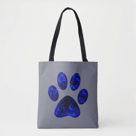 Blauwe pw afdrukken tote bag (Voorkant)