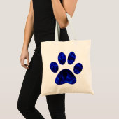 Blauwe pw afdrukken tote bag (Voorkant (product))