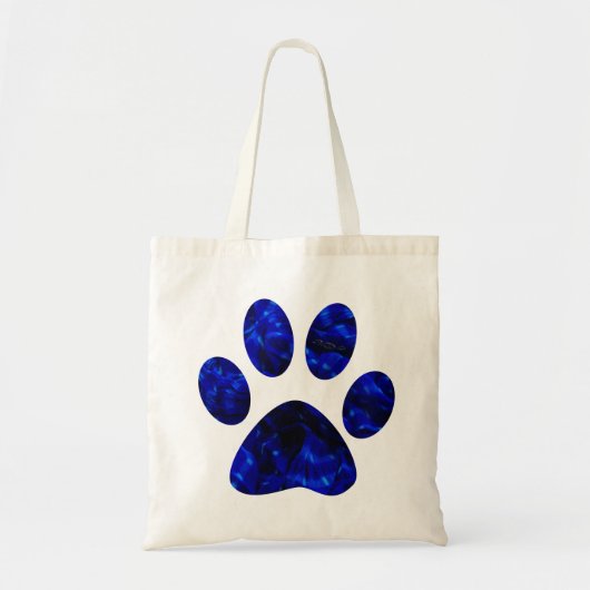 Blauwe pw afdrukken tote bag (Voorkant)