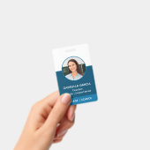Blauwe QR-code School Docent Identificatiebadge Badge (Handheld)