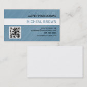 Blauwe QR-code Visitekaartje (Voorkant / Achterkant)