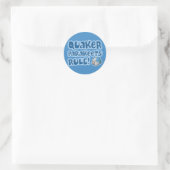 Blauwe Quaker parkieten Regel Ronde Sticker (Tas)
