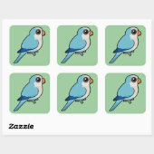 Blauwe Quaker Vierkante Sticker (Vel)