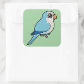 Blauwe Quaker Vierkante Sticker (Tas)