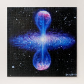 Blauwe quasar legpuzzel (Verticaal)