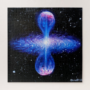 Blauwe quasar legpuzzel