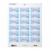 Blauwe Quenceanera retouradreslabels Etiket (Full Sheet)