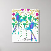 Blauwe Quetzal Vogel Canvas Afdruk (Voorkant)