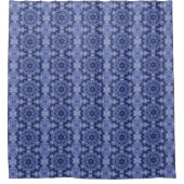 Blauwe Quilt Douchegordijn (Voorkant)