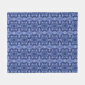 Blauwe Quilt Fleece Deken (Voorkant (Horizontaal))