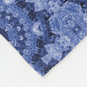 Blauwe Quilt Fleece Deken (Hoek)