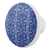 Blauwe Quilt Keramische Knop (Rechts)