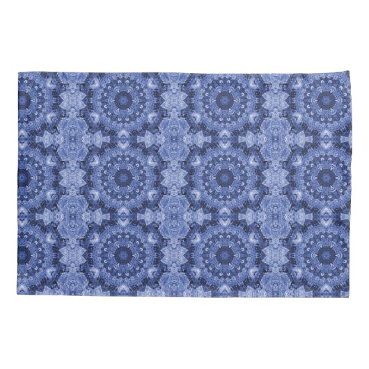 Blauwe Quilt Kussensloop (Achterkant-Links)