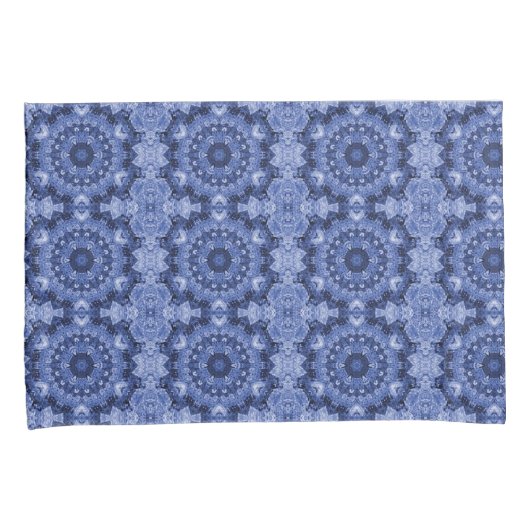 Blauwe Quilt Kussensloop (Voorkant-Rechts)