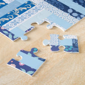 Blauwe Quilt Legpuzzel (Zijkant)