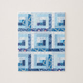 Blauwe Quilt Legpuzzel (Verticaal)