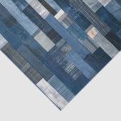 Blauwe Quilt Ontwerp Decoupage, Craft of Gift Tissuepapier (Detail)