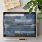 Blauwe Quilt Ontwerp Decoupage, Craft of Gift Tissuepapier (Geschenk)