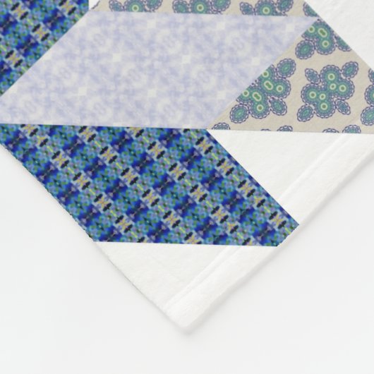 Blauwe quilt Style Drow Fleece Deken (Hoek)