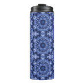 Blauwe Quilt Thermosbeker (Voorkant)