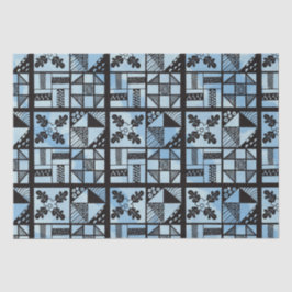 Blauwe Quilters Patchwork Tissuepapier