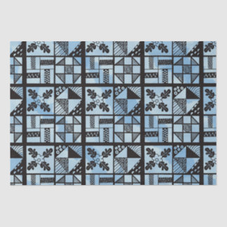 Blauwe Quilters Patchwork Tissuepapier