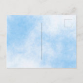 Blauwe quinceanera glitter elegant luxueus uitnodiging briefkaart (Achterkant)