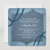 Blauwe Quinceanera Kaart (Achterkant)