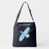 Blauwe Raaf Op Sterren Crossbody Tas (Achterkant)