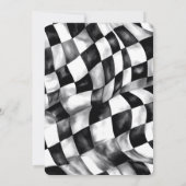 Blauwe Race Auto Snel Een 1e Verjaardagsfeest Uitn (Achterkant)