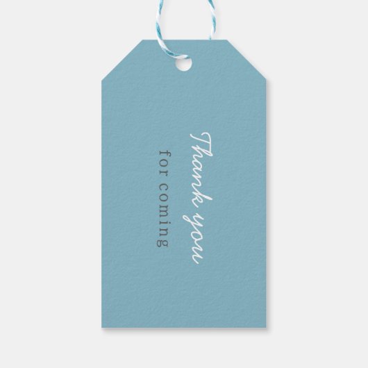 Blauwe race auto verjaardag cadeaulabel (Achterkant)